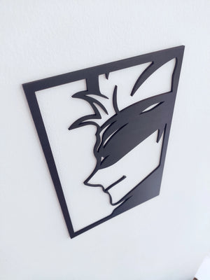 Satoru Gojo Jujutsu Kaisen: Cuadro de Madera MDF Negra Decorativo