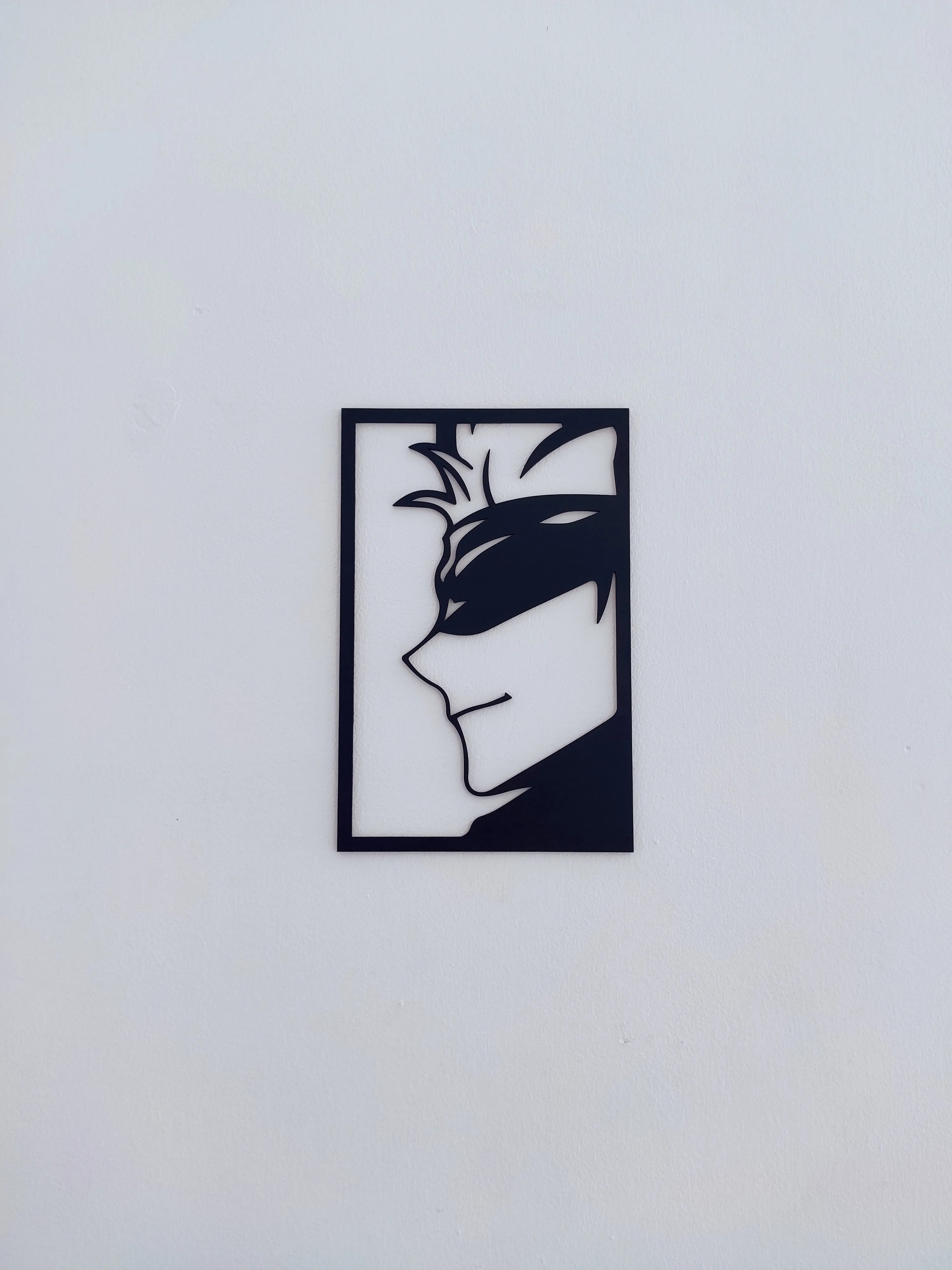 Satoru Gojo Jujutsu Kaisen: Cuadro de Madera MDF Negra Decorativo