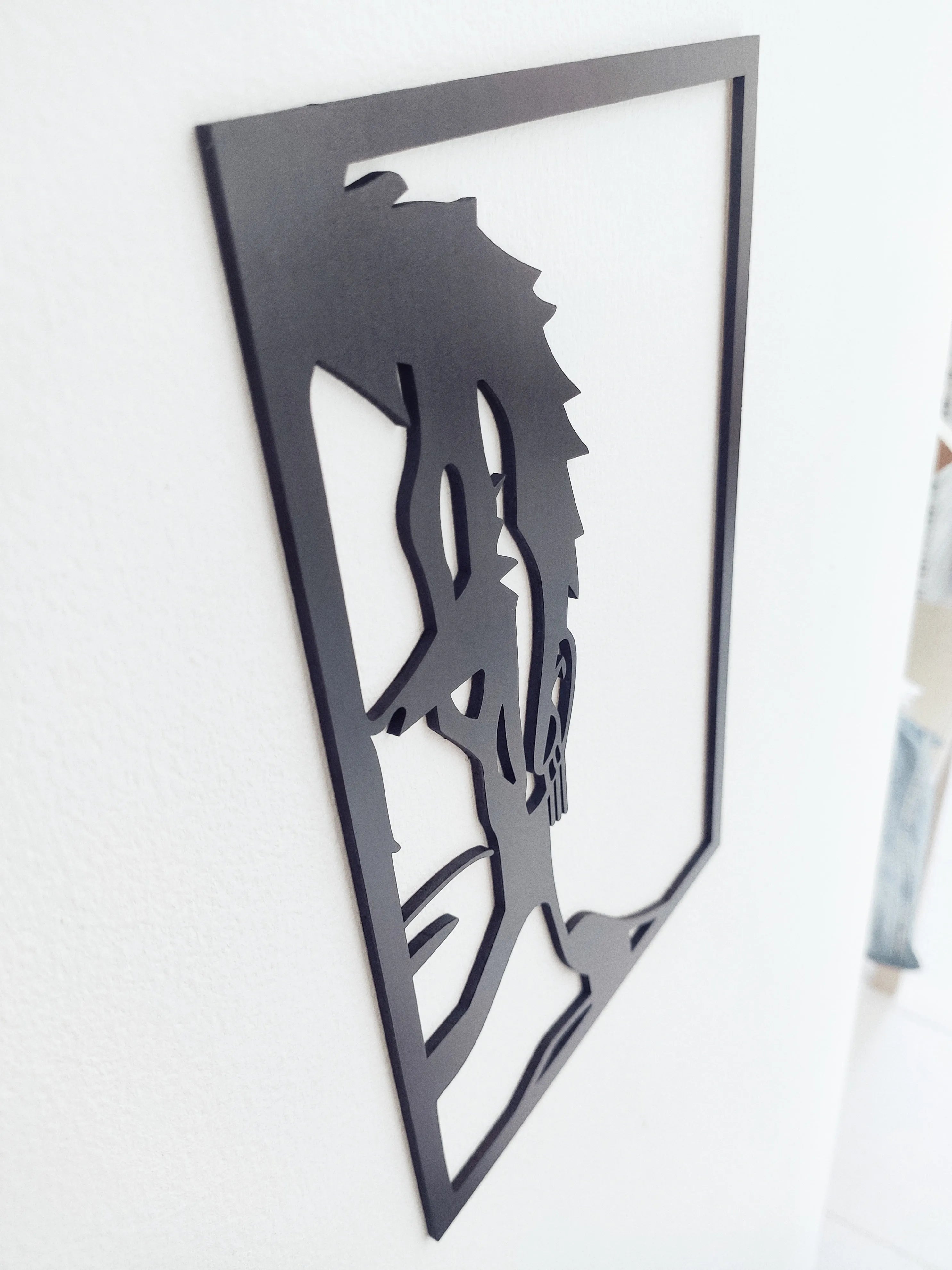 Roronoa Zoro One Piece: Cuadro de Madera MDF Negra Minimalista