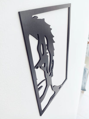 Roronoa Zoro One Piece: Cuadro de Madera MDF Negra Minimalista