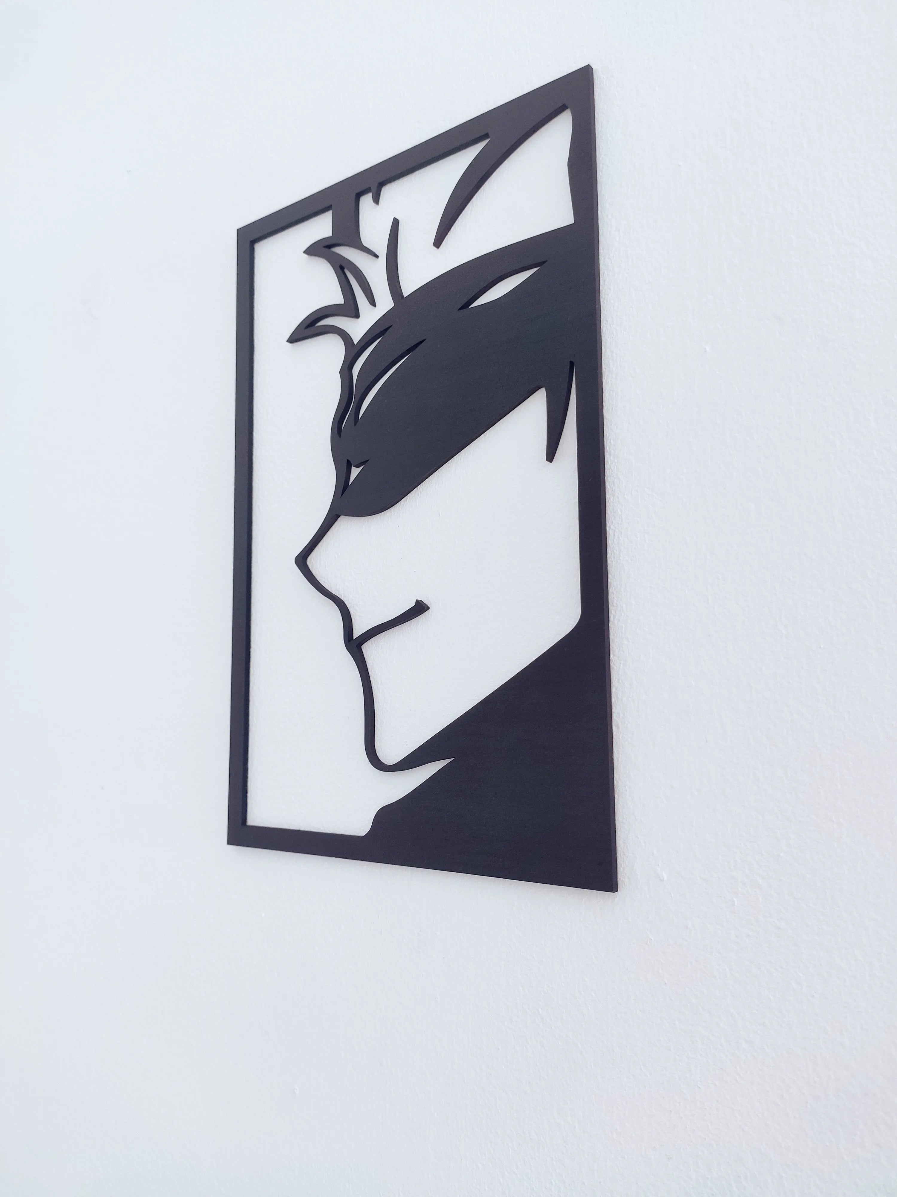 Satoru Gojo Jujutsu Kaisen: Cuadro de Madera MDF Negra Decorativo